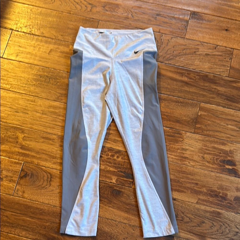 Nike Gray and Silver Leggings